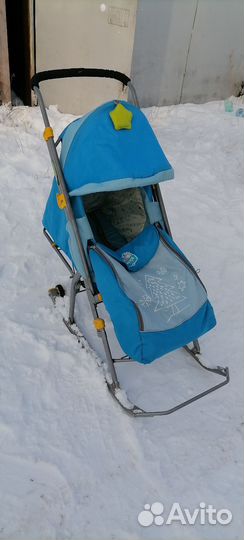 Детские санки коляска