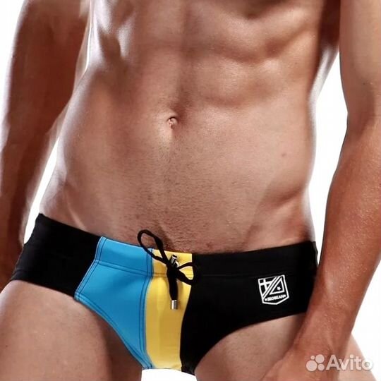 Мужские плавки брифы черные Seobean