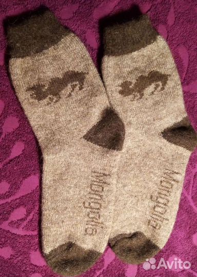 Тёплые шерстяные носки из верблюжки