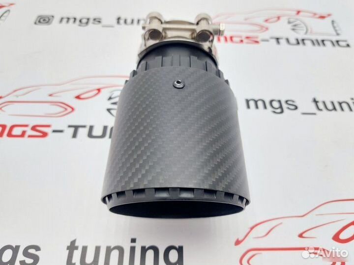 Насадка на выхлоп Akrapovic Jet Black карбон 89мм