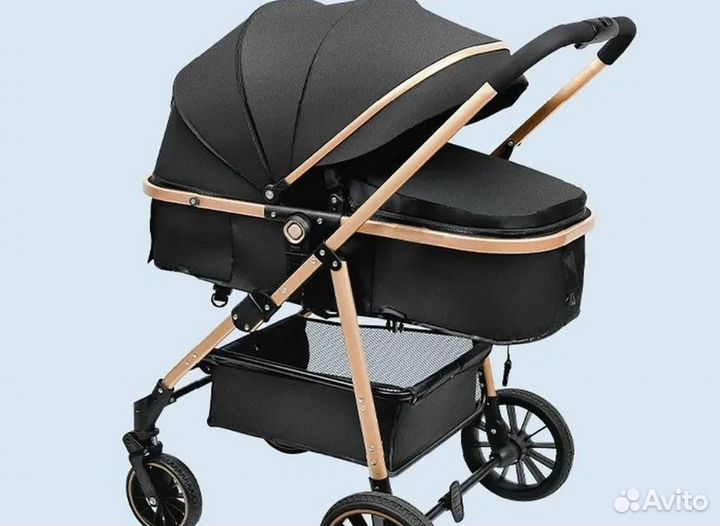Коляска 3 в 1 с вместительной корзиной