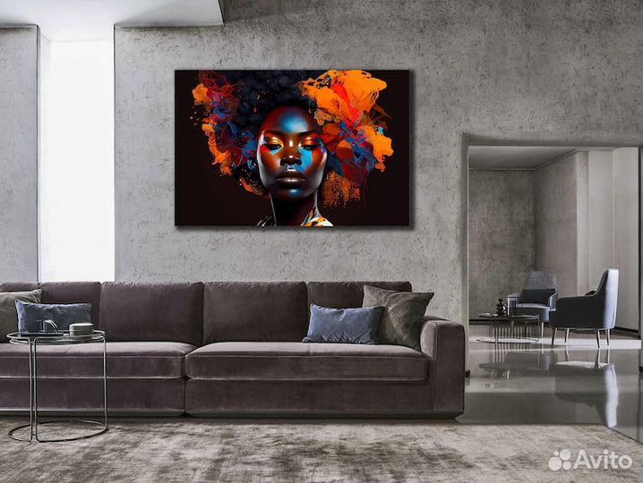 Картина маслом по фото африканка Ваш дом Ваш стиль