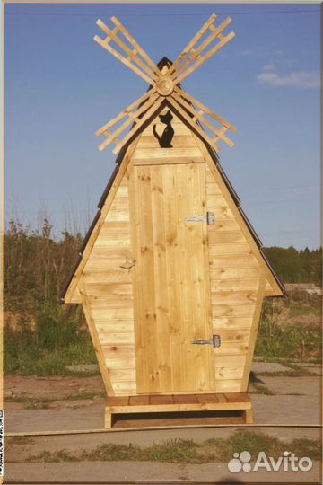 Дачный туалет с декором XWF