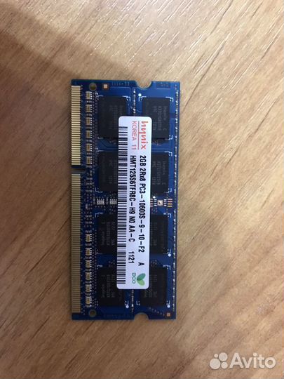 Оперативная память ddr3 2Gb для ноутбука