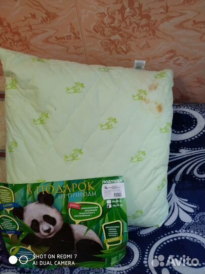 Подушка большая и валик