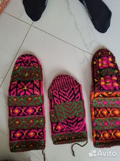 Вязаные носки ручной работы шерстяные