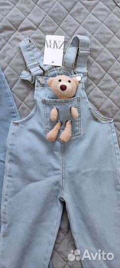 Джинсовый комбинезон для девочек 110 116