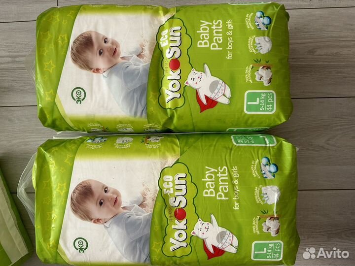 Подгузники yokosun eco размер M, L, XL