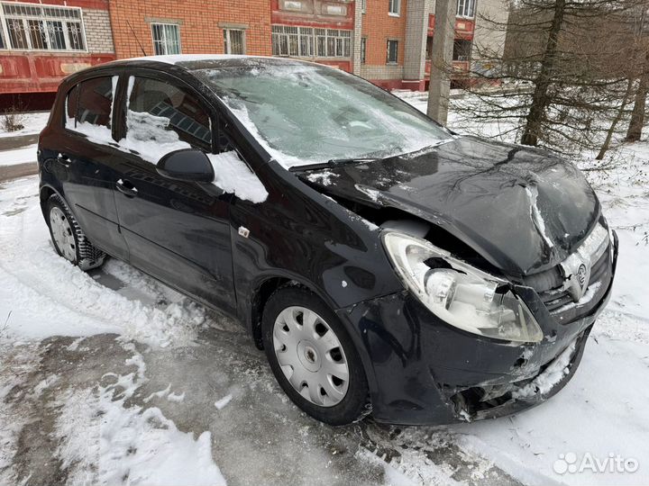 Opel Corsa 1.2 AMT, 2007, битый, 214 680 км