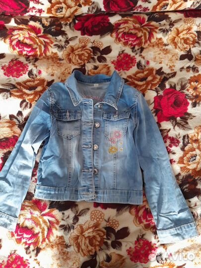 Джинсовый костюм для девочки 116