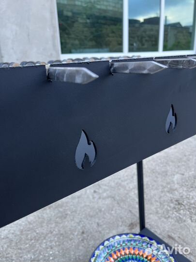 Мангал длинный 1 метр усиленный метал 3 мм