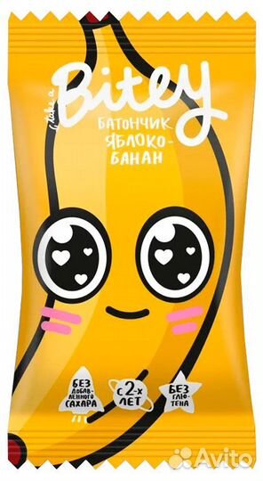Батончик Яблоко Банан Bitey 25 г