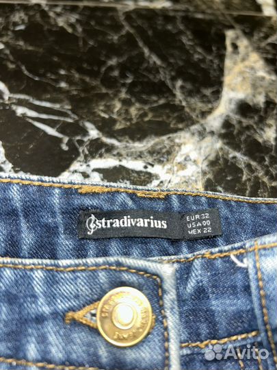 Джинсовая юбка stradivarius