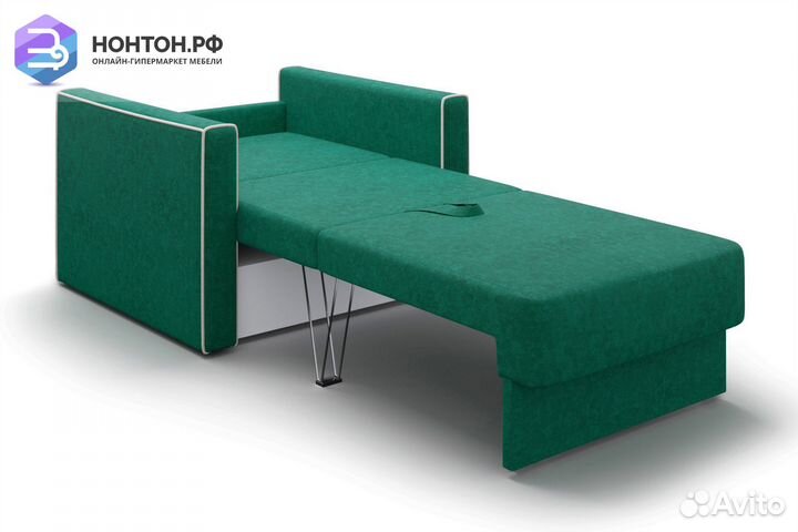 Кресло еврокнижка Леон изумрудное