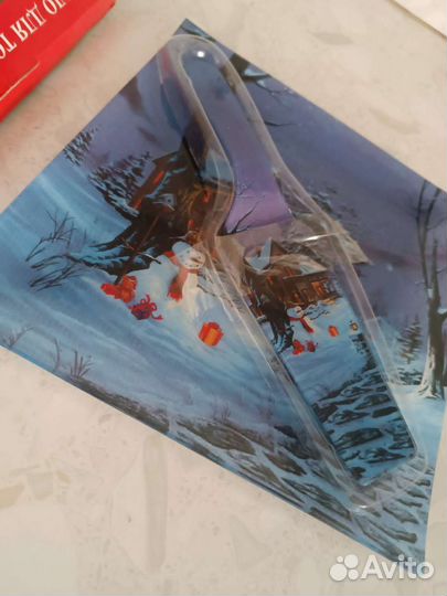 Новое стеклянное блюдо для десертов с лопаткой