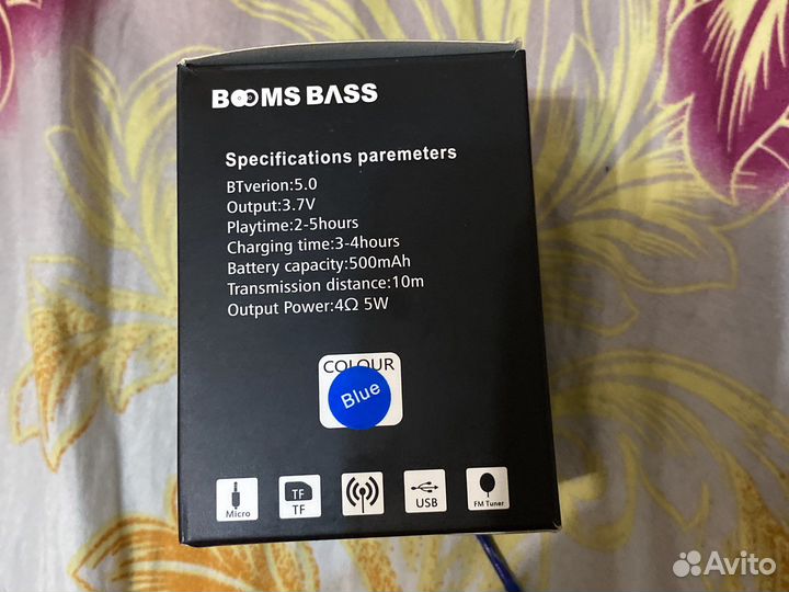 Блютуз колонка booms bass