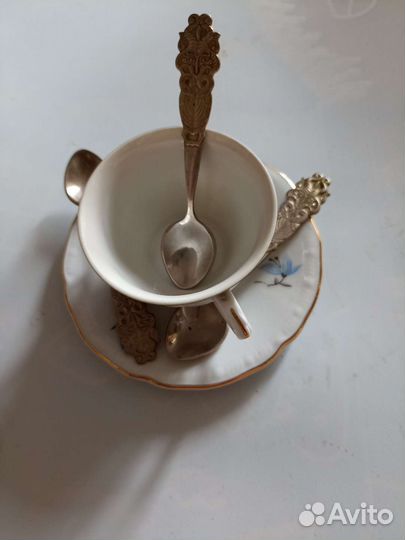 Винтажный форфоровый кофейный сервиз чсср