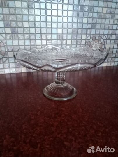 Ваза для фруктов на ножке СССР