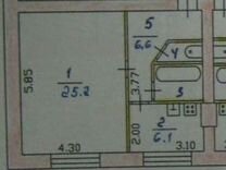 1-к. квартира, 42 м², 2/3 эт.