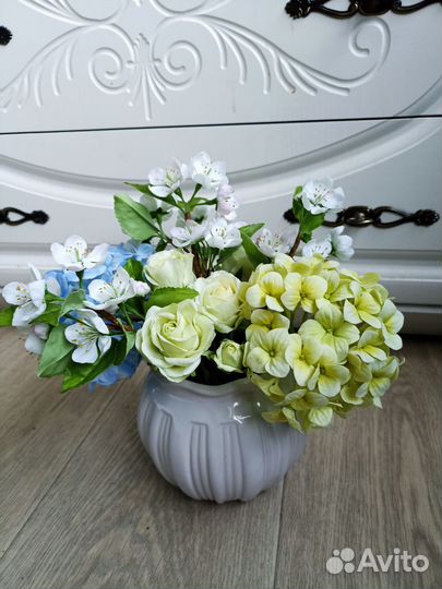 Букет цветов, цветы из холодного фарфора