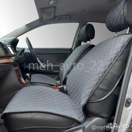 Чехлы накидки на сидения с боками,2 шт.,графитовые