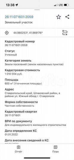 Участок 6 сот. (ИЖС)