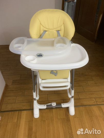 Стул для кормления детский желтый