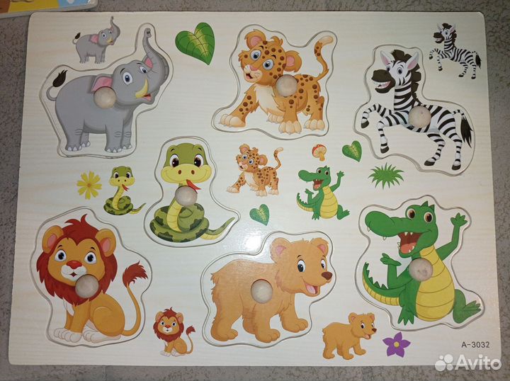 Развивающие игрушки пазлы для малышей пакетом