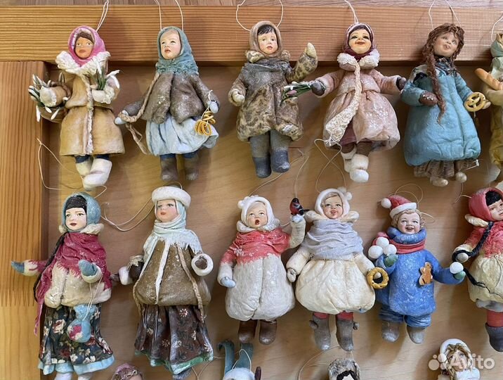 Коллекция ватных елочных игрушек