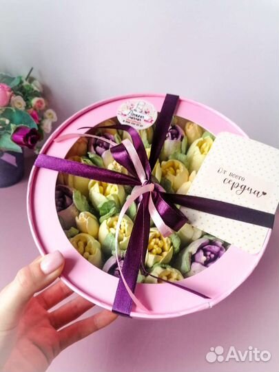 Цветы из зефира