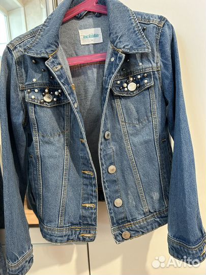 Джинсовая куртка для девочки 140