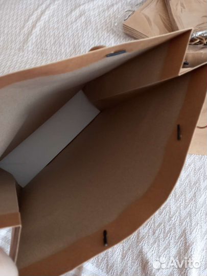 Плотные крафт пакеты (ручки шнурки)