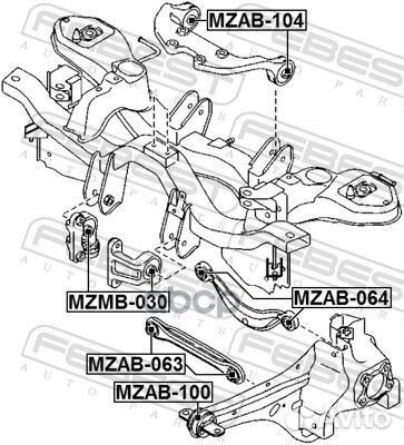 Сайленблок подушки дифференциала (mazda CX-7 ER