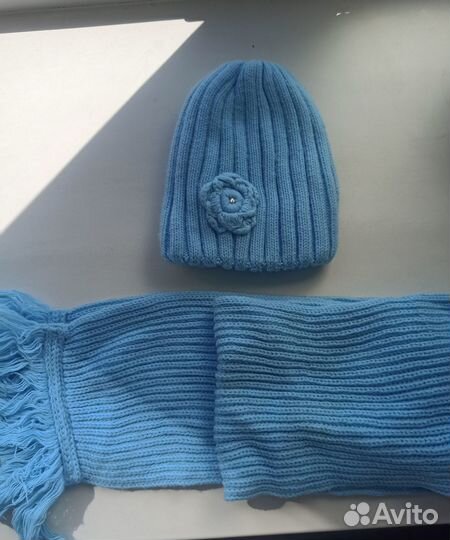 Комплект шапка и шарф для девочки