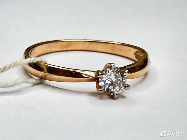 Кольцо золотое новое 18,5 р-р (G113)