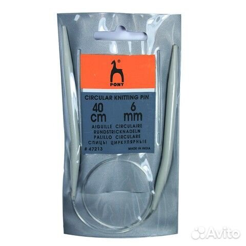 Спицы циркулярные 40 см pony 47213 d6.00 мм