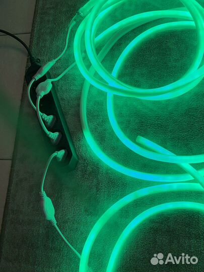 Гибкий неон 57 метров круглый 14мм 220v