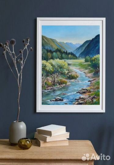 Картина маслом на холсте Горный Алтай