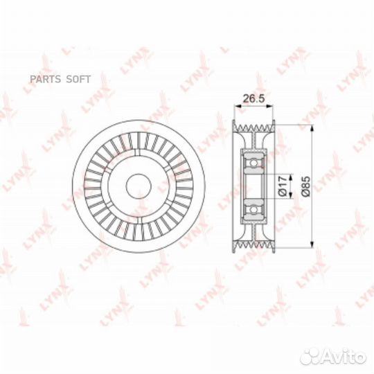 Lynxauto PB-7062 Ролик дополнительный руч. ремня