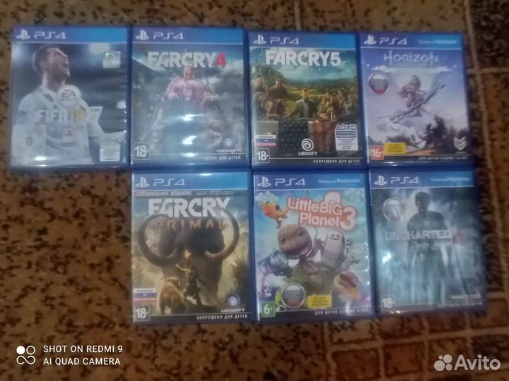 Диски на приставку ps4