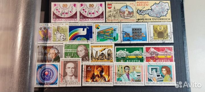 Почтовые марки Австрии и фрг 70-90х г. 87шт