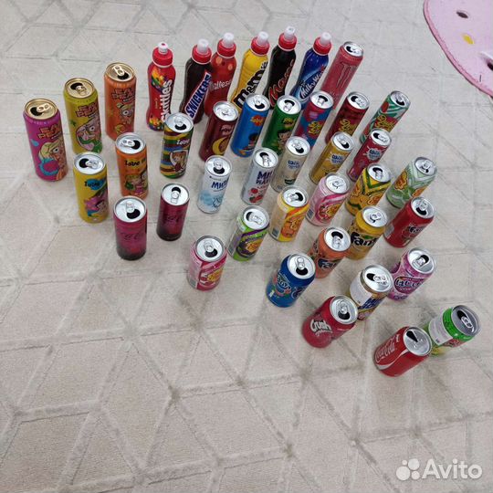 Коллекция банок газировок, энергетиков и т.д