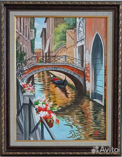 Картина масло холст 53*43 Венеция Италия