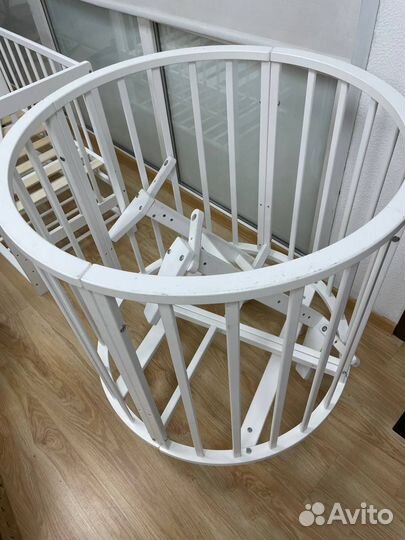 Детская кроватка трансформер овальная Tomix Aurora