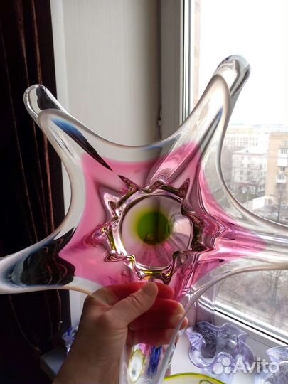 Ваза цветное стекло