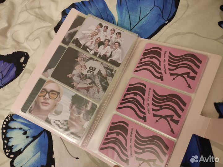 Карты stray kids maxident в биндере. (52 карты)
