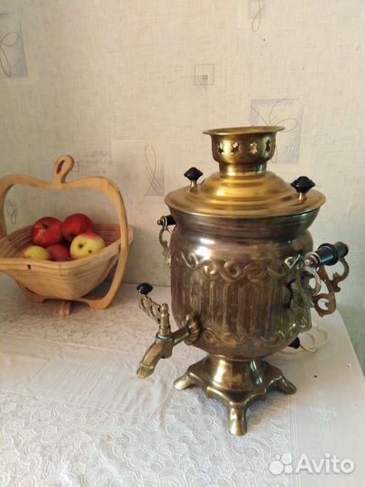 Самовар электрический латунь СССР