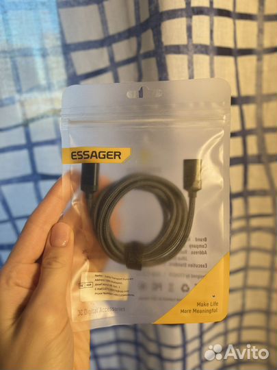 Кабель зарядный Essager магнитный USB C на Туре С