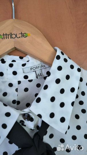 Лёгкая блузка в горох р.44