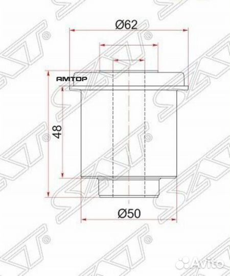 SAT ST-MR992256 Сайлентблок переднего нижнего рыча